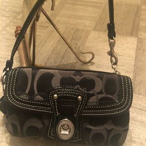 Coach Black and Gray Wristlet